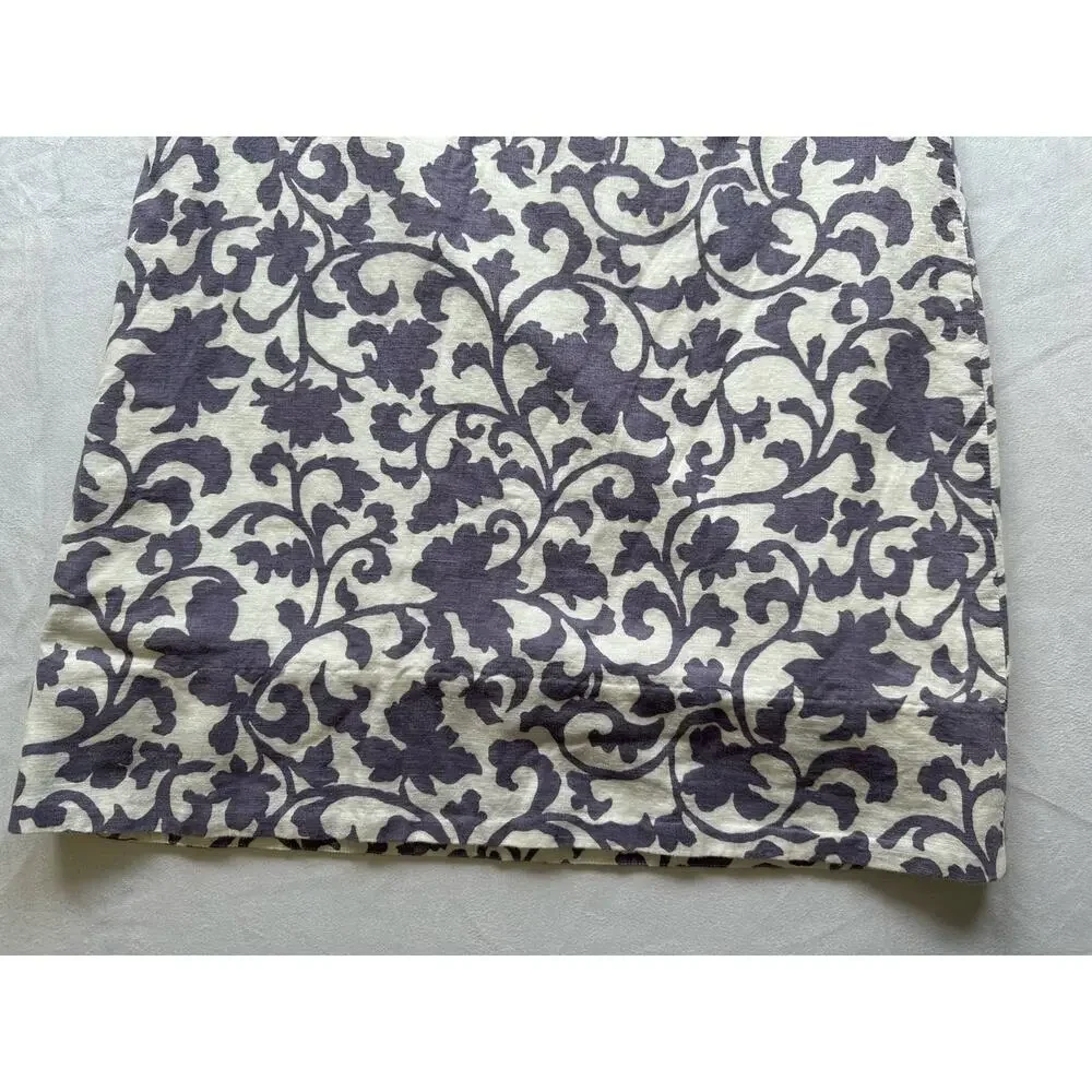 J Crew Purple Linen Cotton Blend Shift Dress Size 4